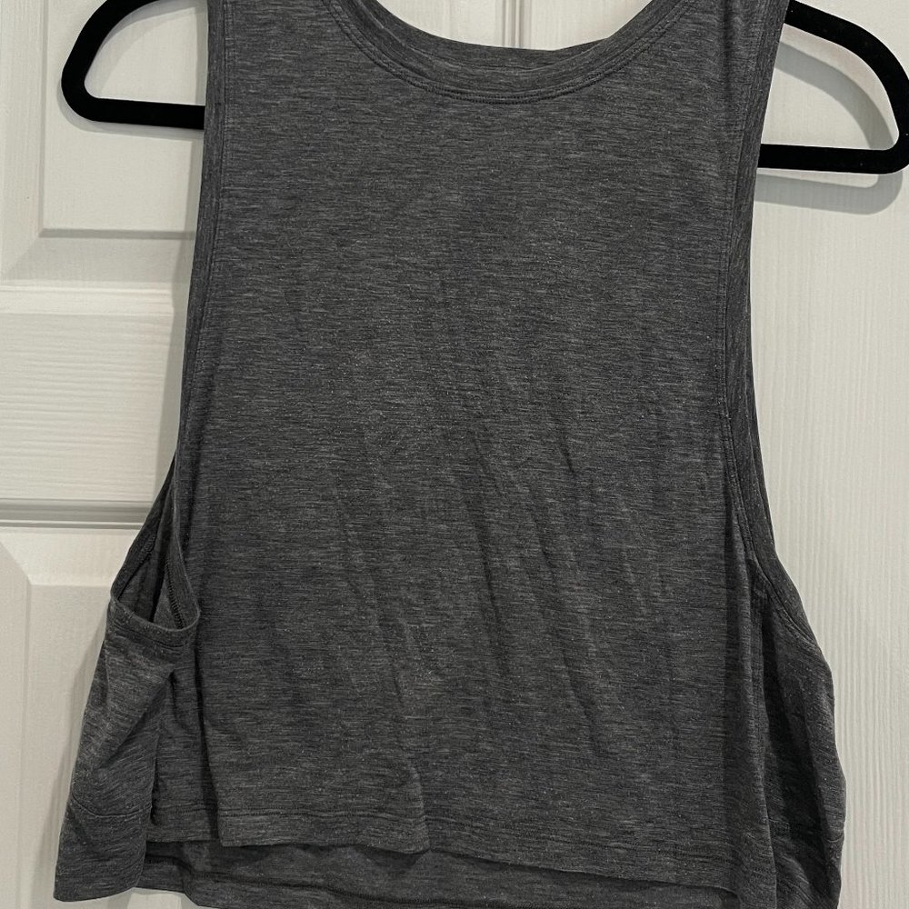 Lululemon Grey Crop Muscle Tank